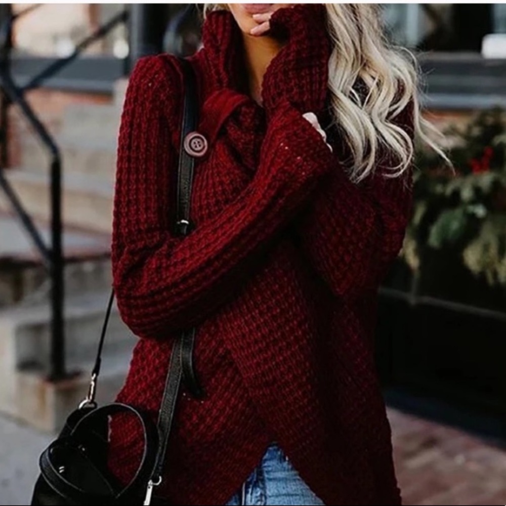 ❇️❣️✳️ Buckle asymmetrical sweater - Picture 3 of 5